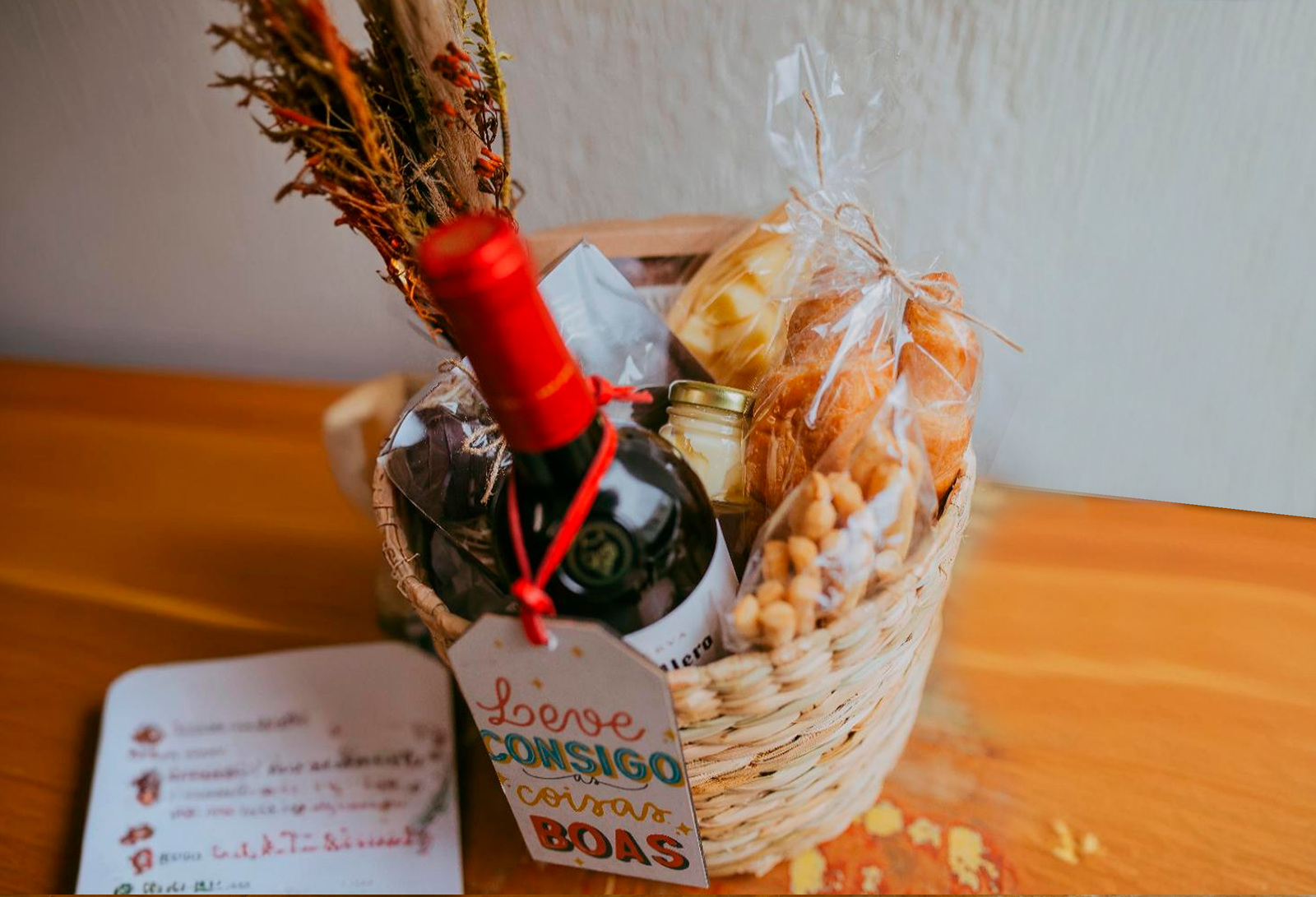 Cestas Café da Manhã Vinho com Degustação
